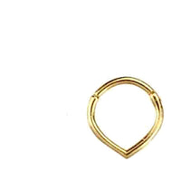 Load image into Gallery viewer, Klapp Segmentring Piercing spitz Edelstahl Gold PVD - chic - net.de
