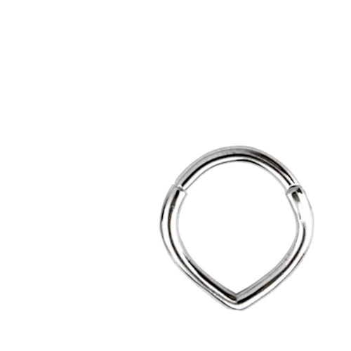 Klapp Segmentring Piercing spitz Edelstahl Gold PVD - chic - net.de