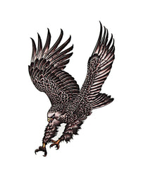 Cargar imagen en el visor de la galería, Klebetattoo Adler grau beige Sturzflug Flügel groß 1 Motive 1 Bogen - chic - net.de
