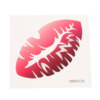Cargar imagen en el visor de la galería, Klebetattoo temporär Lippenabdruck Lippenstift Knutschfleck rot einzeln 1 Bogen - chic - net.de
