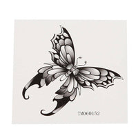 Cargar imagen en el visor de la galería, Klebetattoo temporär Schmetterling gothic style schwarz grau weiß 1 Bogen - chic - net.de
