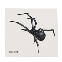 Cargar imagen en el visor de la galería, Klebetattoo temporär Spinne realistisch spitze Beine schwarz rot 1 Bogen - chic - net.de

