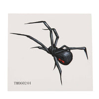 Cargar imagen en el visor de la galería, Klebetattoo temporär Spinne realistisch spitze Beine schwarz rot 1 Bogen - chic - net.de
