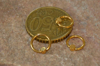 Load image into Gallery viewer, Klemmkugel Piercing Scheibe Edelstahl Gold PVD - chic - net.de
