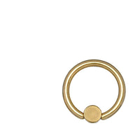 Load image into Gallery viewer, Klemmkugel Piercing Scheibe Edelstahl Gold PVD - chic - net.de

