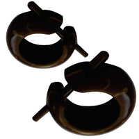 Load image into Gallery viewer, Kokosnuss kleine Creolen Holz Ohrringe Pin Stick 15mm - chic - net.de
