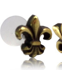 Load image into Gallery viewer, Labret Lippen Piercing Acryl Lilie antik gold Brass Tragus - chic - net.de
