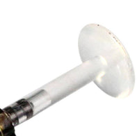 Load image into Gallery viewer, Labret Lippen Piercing Acryl Türkis Punkte Blume gold Brass - chic - net.de
