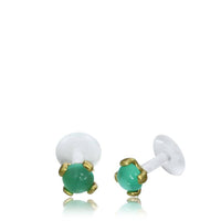 Load image into Gallery viewer, Labret Lippen Piercing Bio Plastic gold Brass Stein - chic - net.de
