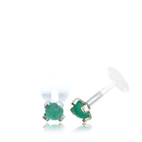 Load image into Gallery viewer, Labret Lippen Piercing Bio Plastic Silber Stein - chic - net.de
