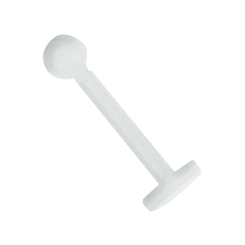 Labret modisches Piercing aus Kunststoff in weiß flexibel mit Kugel - chic - net.de