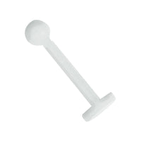 Load image into Gallery viewer, Labret modisches Piercing aus Kunststoff in weiß flexibel mit Kugel - chic - net.de
