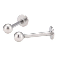 Load image into Gallery viewer, Labret Stecker modisches Piercing aus Edelstahl silber Farben mit Kugel 11,5 mm - chic - net.de
