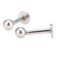 Load image into Gallery viewer, Labret Stecker modisches Piercing aus Edelstahl silber Farben mit Kugel 9,5 mm - chic - net.de
