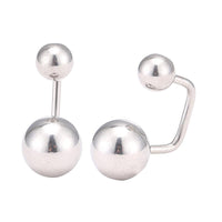 Load image into Gallery viewer, Long Staples Barbell 90 Grad Schraubverschluss zwei Kugel silber Farben - chic - net.de
