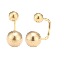 Load image into Gallery viewer, Long Staples Barbell 90 Grad Schraubverschluss zwei Kugeln große und klein goldfarben - chic - net.de
