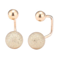 Load image into Gallery viewer, Long Staples Barbell 90 Grad Schraubverschluss zwei Kugeln roségolden glitzer - chic - net.de
