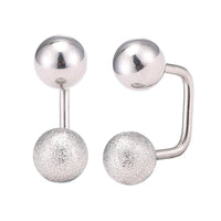 Load image into Gallery viewer, Long Staples Barbell 90 Grad Schraubverschluss zwei Kugeln silbern glitzer - chic - net.de
