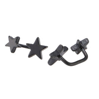 Load image into Gallery viewer, Long Staples Barbell 90 Grad Schraubverschluss zwei Sterne schwarz - chic - net.de
