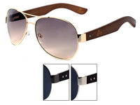 Cargar imagen en el visor de la galería, LOOX Sonnenbrille Pilotenbrille 400UV getönt Bambusholz Bügel - Modell Myanmar - chic - net.de
