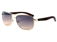 Load image into Gallery viewer, LOOX Sonnenbrille Pilotenbrille 400UV getönt Bambusholz Bügel rot - Modell Saigon - chic - net.de
