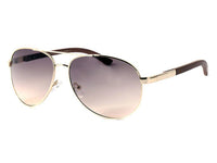 Cargar imagen en el visor de la galería, LOOX Sonnenbrille Pilotenbrille 400UV getönt Bambusholz schmal rot - Modell Macao - chic - net.de
