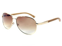 Cargar imagen en el visor de la galería, LOOX Sonnenbrille Pilotenbrille 400UV getönt Bambusholz schmal rot - Modell Macao - chic - net.de
