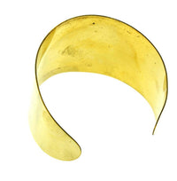 Load image into Gallery viewer, Messing Armreif gold 50mm breit verstellbar - chic - net.de
