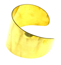 Load image into Gallery viewer, Messing Armreif gold 50mm breit verstellbar - chic - net.de
