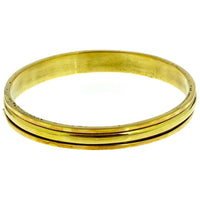Cargar imagen en el visor de la galería, Messing Brass Armreif gewölbt golden Rillen 8 mm nickelfrei antik Tribal 65 mm Schmuck - chic - net.de
