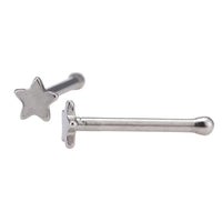 Load image into Gallery viewer, modischer Piercing mini straight Barbell aus Edelstahl silberfarben Stern - chic - net.de
