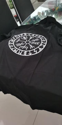 Load image into Gallery viewer, Viking T-Shirt Icelandic Vegvisir Kompass Rune Baumwolle
