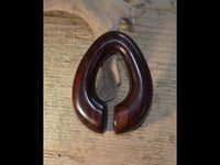 Load image into Gallery viewer, Narraholz 14mm Piercing Hoop Creole Ei Form Dehner 70mm - chic - net.de
