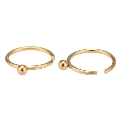 Nostril Piercing Nasenringe Ring Kugel gold Farben Chirurgenstahl - chic - net.de