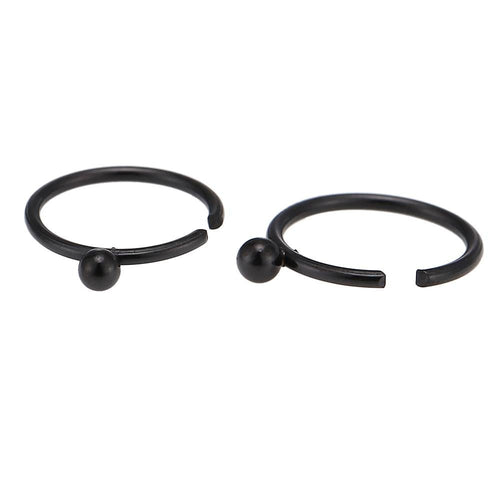 Nostril Piercing Nasenringe Ring Kugel schwarz Chirurgenstahl - chic - net.de