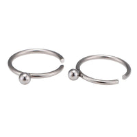 Load image into Gallery viewer, Nostril Piercing Nasenringe Ring Kugel silber Farben Chirurgenstahl - chic - net.de
