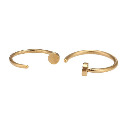 Nostril Piercing Nasenringe Ring Platte gold Farben Chirurgenstahl - chic - net.de