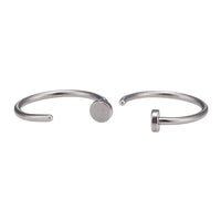 Load image into Gallery viewer, Nostril Piercing Offener Nasenring Platte silber Farben Chirurgenstahl - chic - net.de
