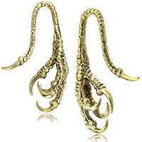 Load image into Gallery viewer, Ohr Piercing Brass gold Krähen Kralle Dehner 2mm - chic - net.de
