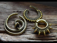 Load image into Gallery viewer, Ohrgewicht Brass 4mm Expander Piercing Clicker Sonne - chic - net.de
