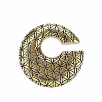 Load image into Gallery viewer, Ohrgewicht Brass Piercing 10mm Blume des Lebens Kreis - chic - net.de
