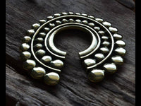 Load image into Gallery viewer, Ohrgewicht Brass Piercing 14mm Kreise Schlüsselloch - chic - net.de
