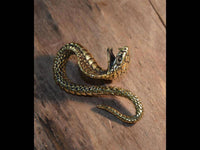 Cargar imagen en el visor de la galería, Ohrgewicht Messing 3mm 8ga Kobra Schlange Hook - chic - net.de
