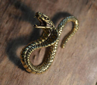 Cargar imagen en el visor de la galería, Ohrgewicht Messing 3mm 8ga Kobra Schlange Hook - chic - net.de
