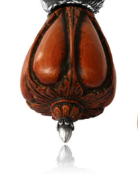 Load image into Gallery viewer, Ohrgewichte Piercing Elefant Sawoholz Brass silbern antik Tropfen 55 g - chic - net.de
