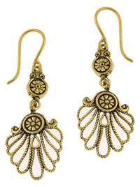 Cargar imagen en el visor de la galería, Ohrhänger Blumenkreise Seile lang Messing antik golden Tribal Piercing Ohrringe - chic - net.de

