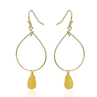 Load image into Gallery viewer, Ohrringe 18 karat vergoldet Stein Tropfen orange facettiert 45 mm nickelfrei gold - chic - net.de
