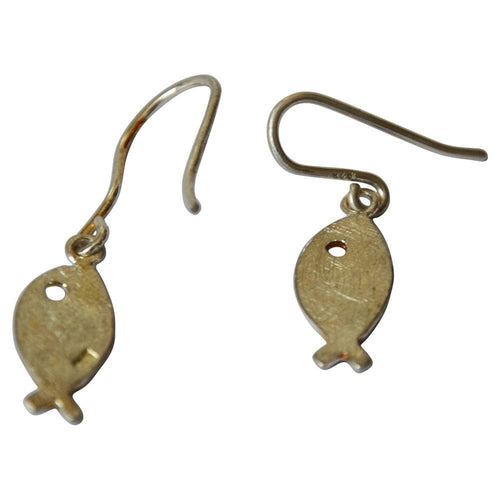 Ohrringe 925 Sterling Silber Fisch gebürstet 15mm - chic - net.de