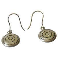 Load image into Gallery viewer, Ohrringe 925 Sterling Silber rund Kreise schwarz 16mm - chic - net.de
