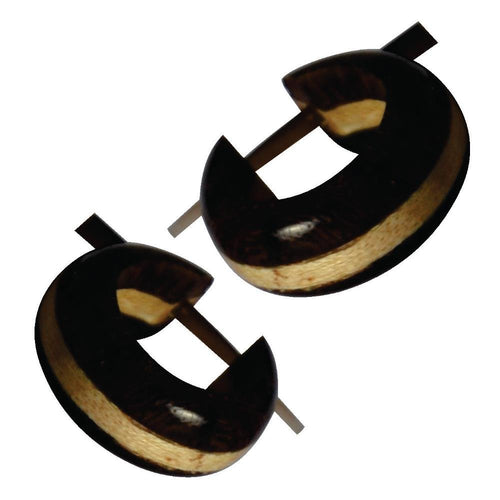 Ohrringe Buaya Holz Sonoholz kleine Creolen Pin - Stick - chic - net.de